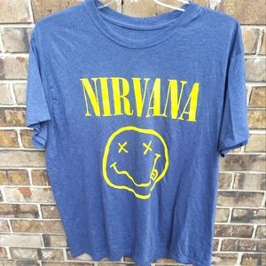 Men's Nirvana Short Sleeve Graphic T-Shirt - Denim Heather